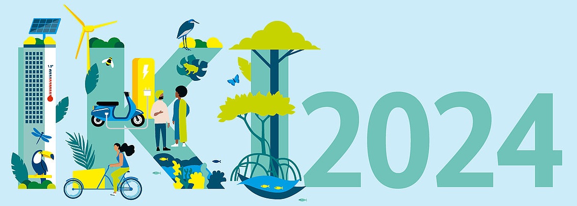 Gráfico con las letras IKI y 2024