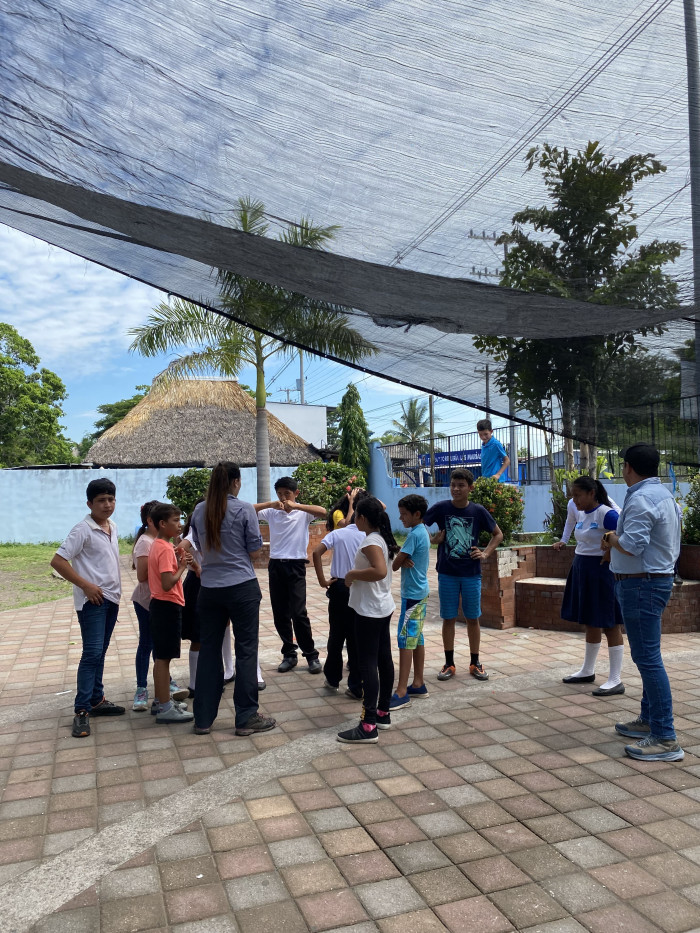 Estudiantes de la escuela Candelaria en Guatemala