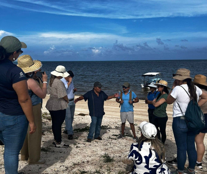 Personas en una playa