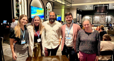 Delegation of the PEW Trust with the CBF EbA Facility Technical Officer, Hayden Billingy, and Climate Change Program Manager, Ulrike Krauss, at LACCW23 in Panama 